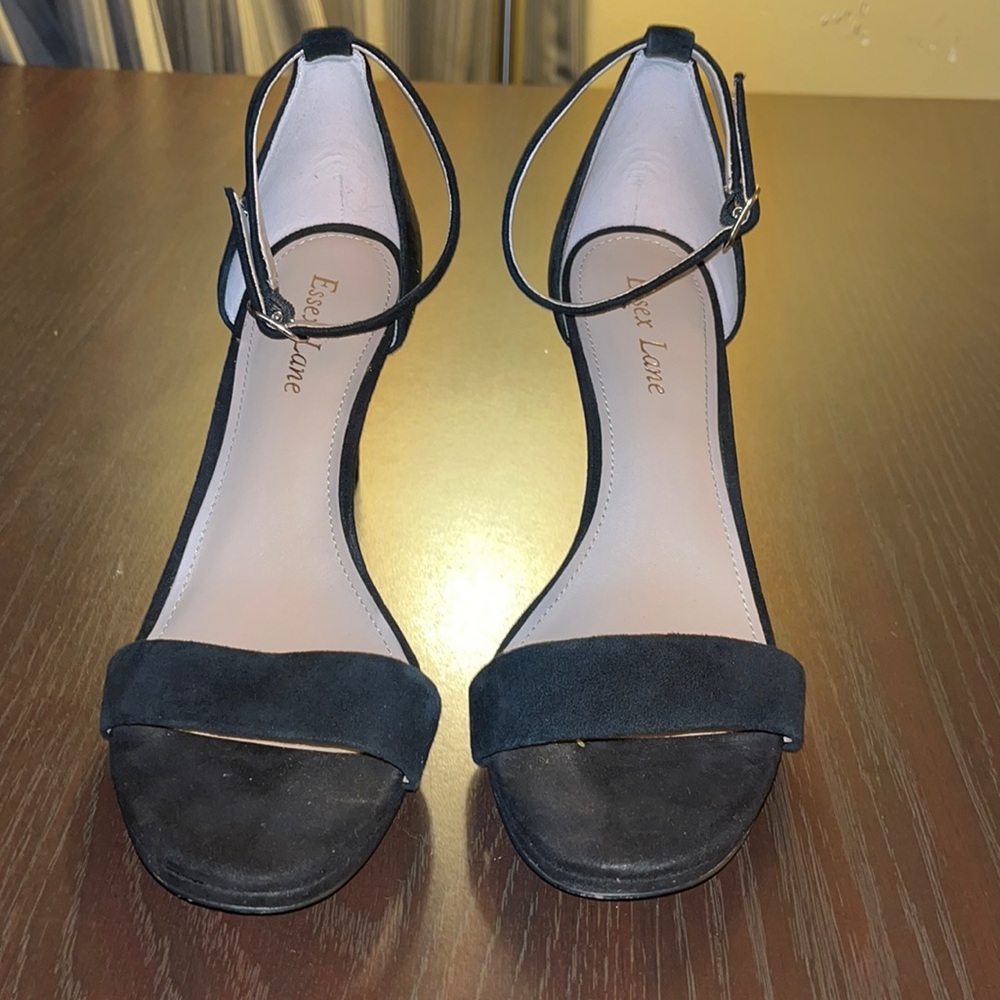 Black skinny heels